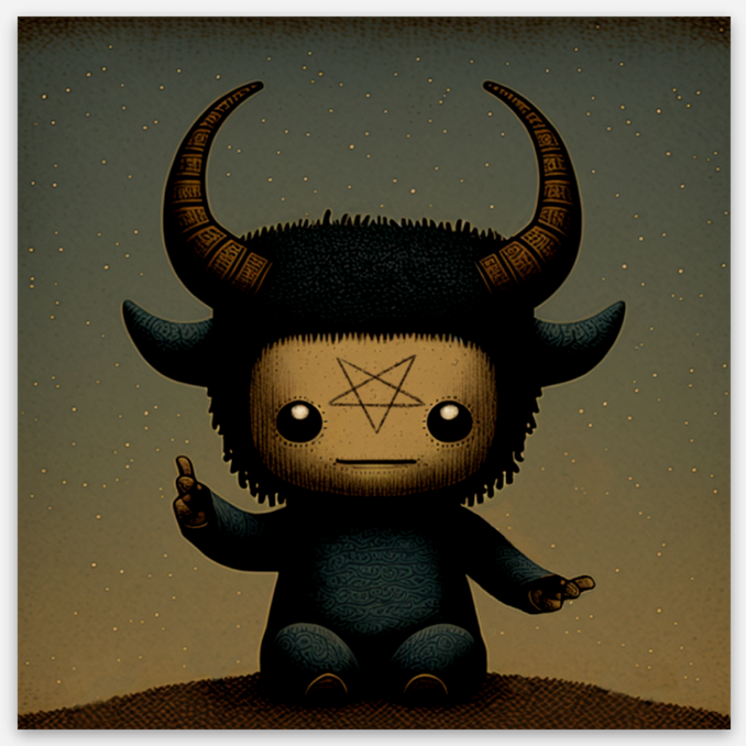 Goodnight Baphomet Stickers