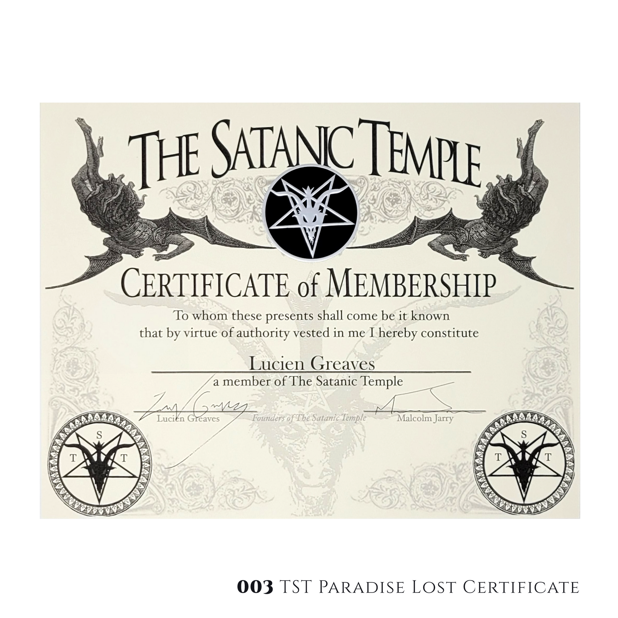 Official Membership Cards and Certificates