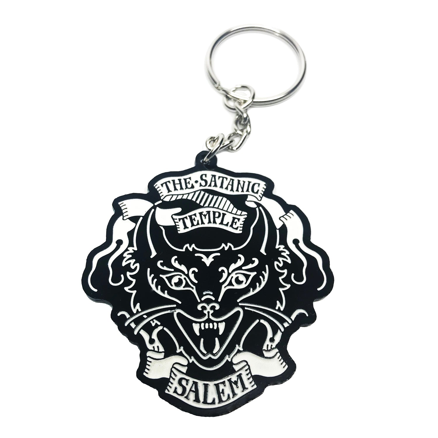 TST Salem Cat Logo Keychain- glows in dark