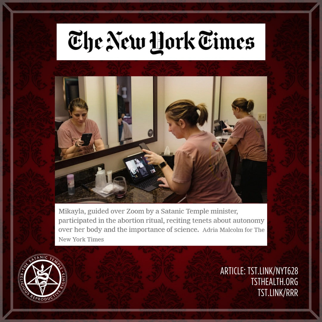 TST'S GROUNDBREAKING LEGAL ACTION FOR RELIGIOUS REPRODUCTIVE RIGHTS GAINS NATIONAL SPOTLIGHT ON THE FRONT PAGE OF THE NEW YORK TIMES