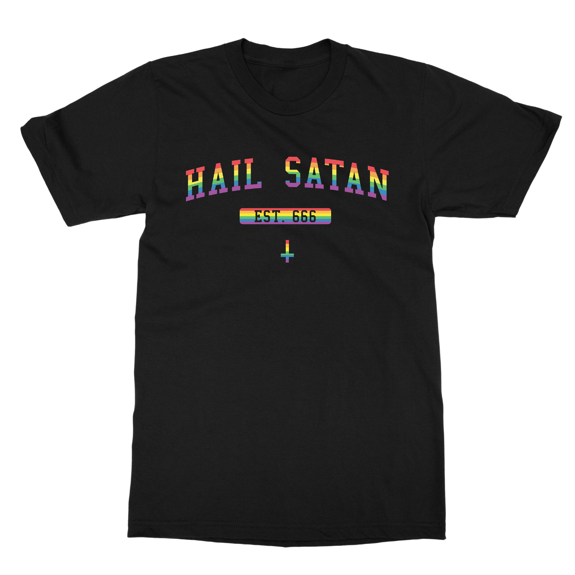 Hail Satan Rainbow on Black