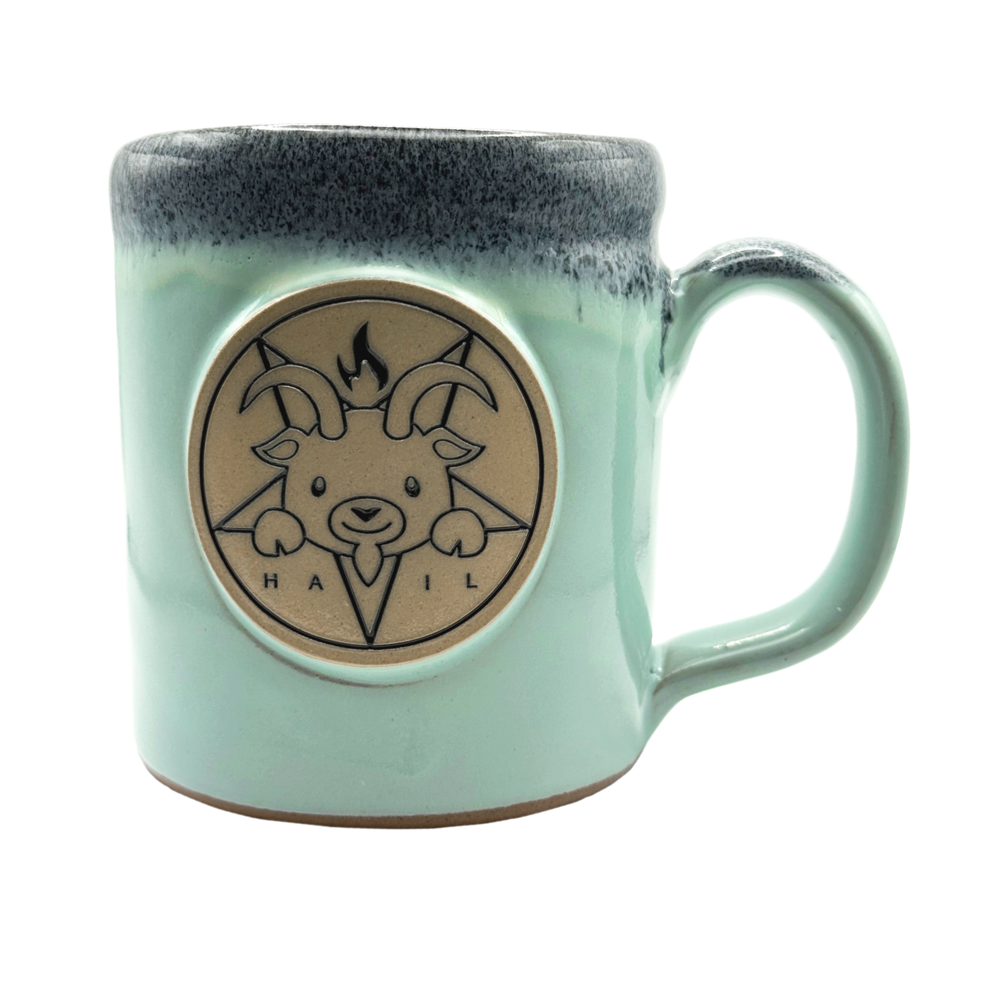 Hellion Academy Camper Mugs in Aqua and Blue