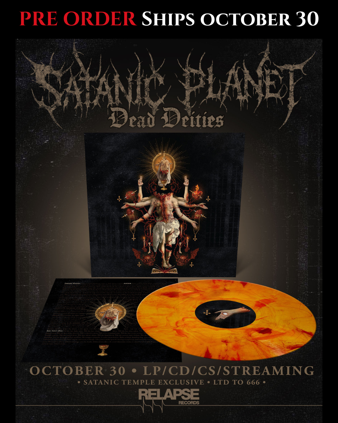(PREORDER) SATANIC PLANET 'Dead Deities' LP