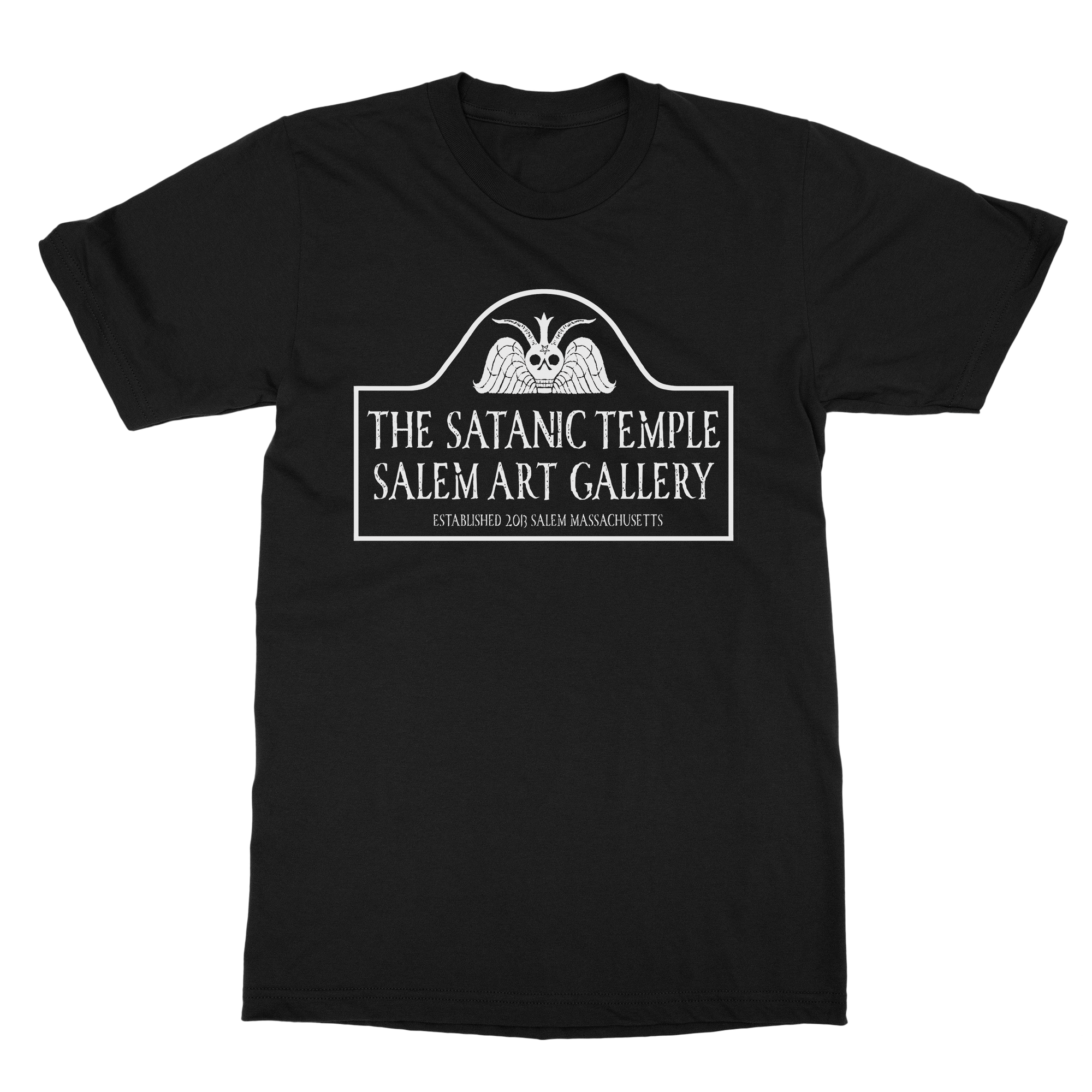 The Satanic Temple Salem Art Gallery Sign T-Shirt
