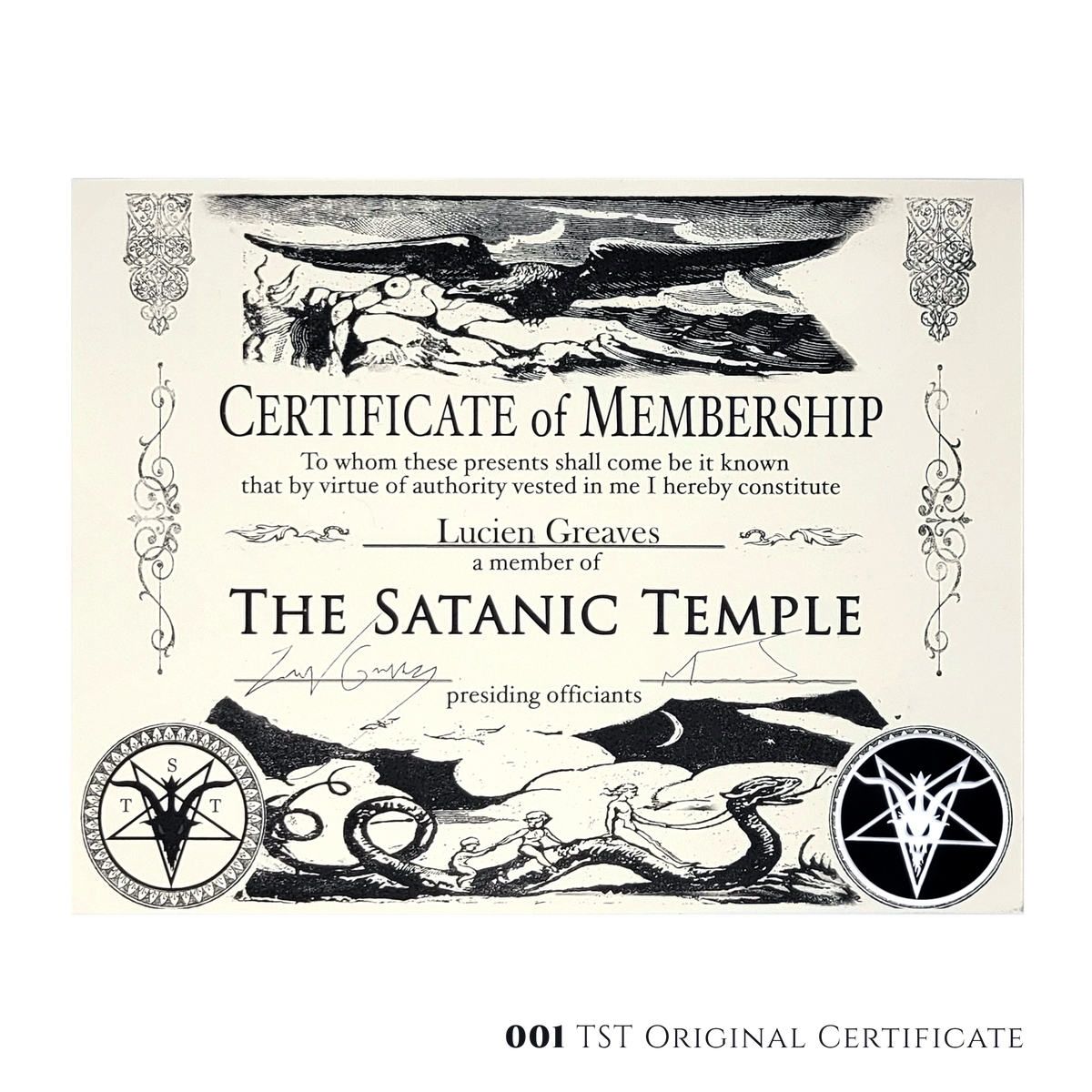 Official Membership Cards and Certificates TST