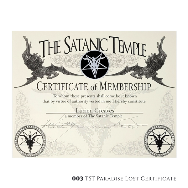 Official Membership Cards and Certificates TST